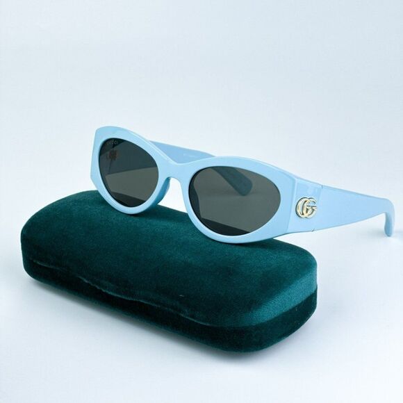 NEW Gucci GG1401S 004 Light Blue Grey Women Cat Eye Sunglasses GG 1401S - Picture 2 of 14